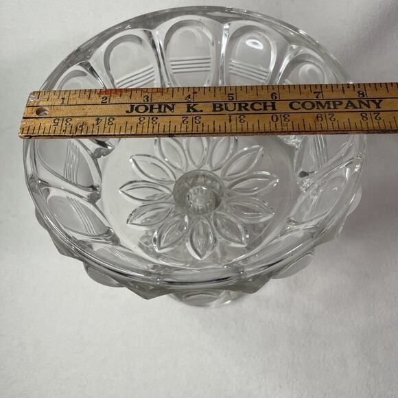 EAPG George Duncan & Son “Barred Ovals”, Glass pedestal compote - Picture 5 of 7